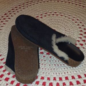 Women's Black Shearling Moc Clog